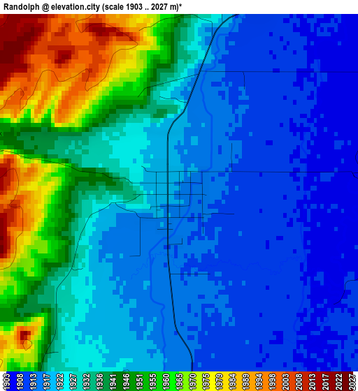 Randolph elevation map