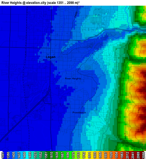 River Heights elevation map