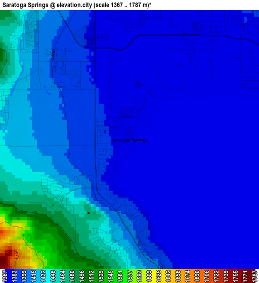 Saratoga Springs elevation map