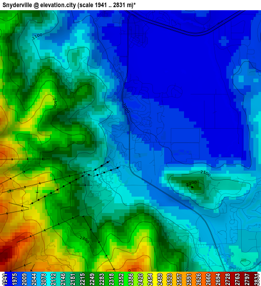 Snyderville elevation map