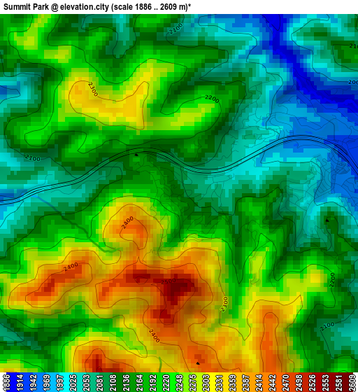 Summit Park elevation map