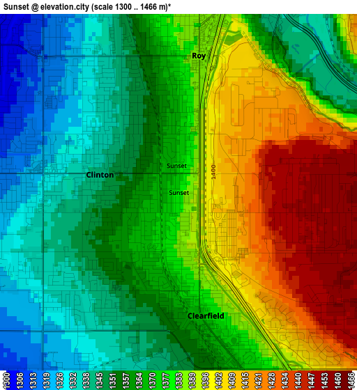 Sunset elevation map