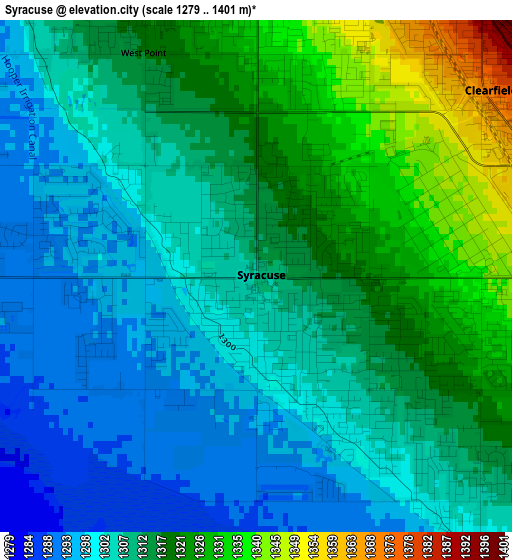 Syracuse elevation map