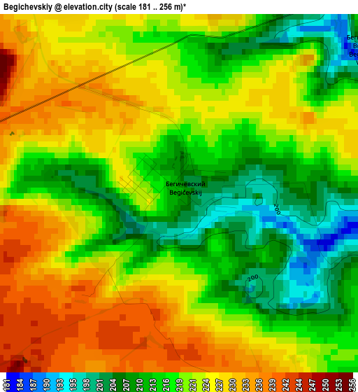 Begichevskiy elevation map