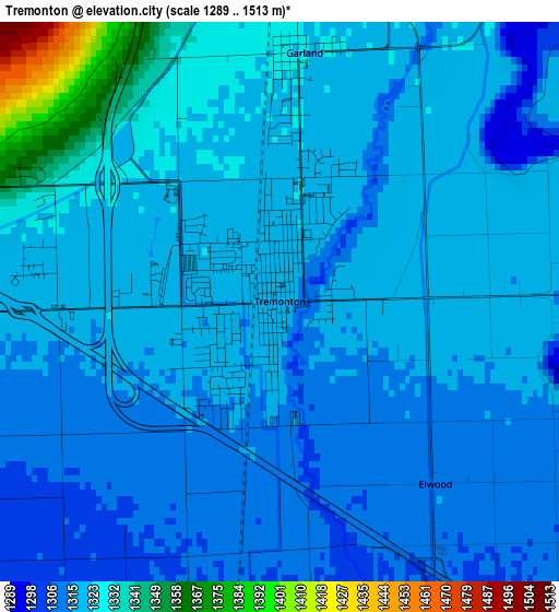 Tremonton elevation map