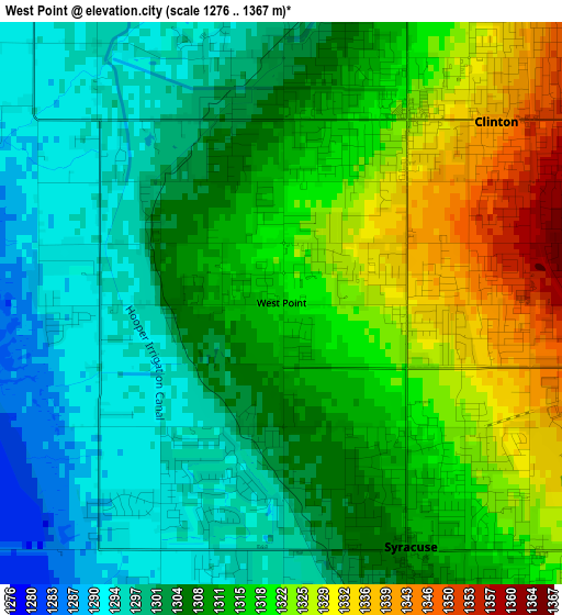 West Point elevation map