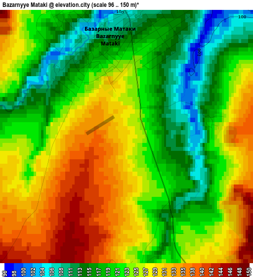 Bazarnyye Mataki elevation map