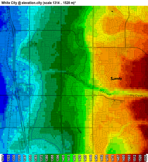 White City elevation map