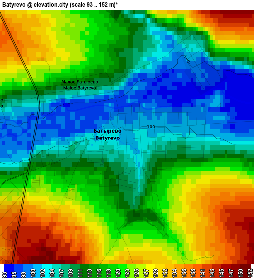 Batyrevo elevation map