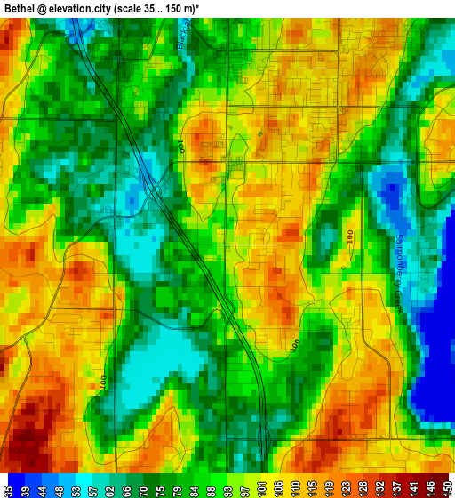 Bethel elevation map