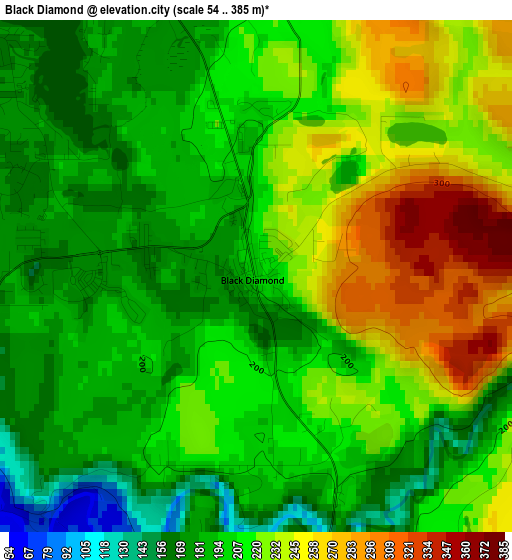 Black Diamond elevation map