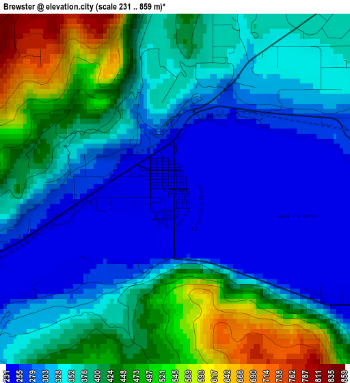 Brewster elevation map