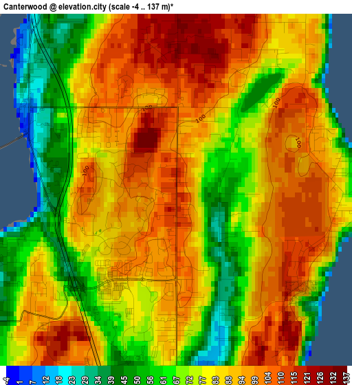 Canterwood elevation map