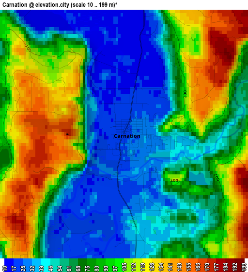 Carnation elevation map