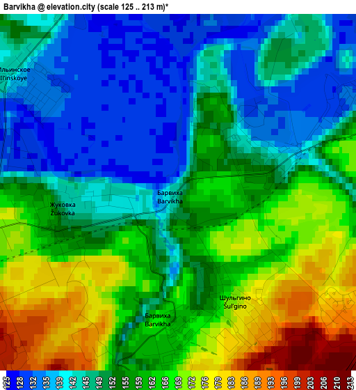 Barvikha elevation map