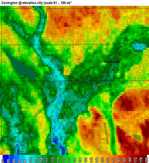 Covington elevation map