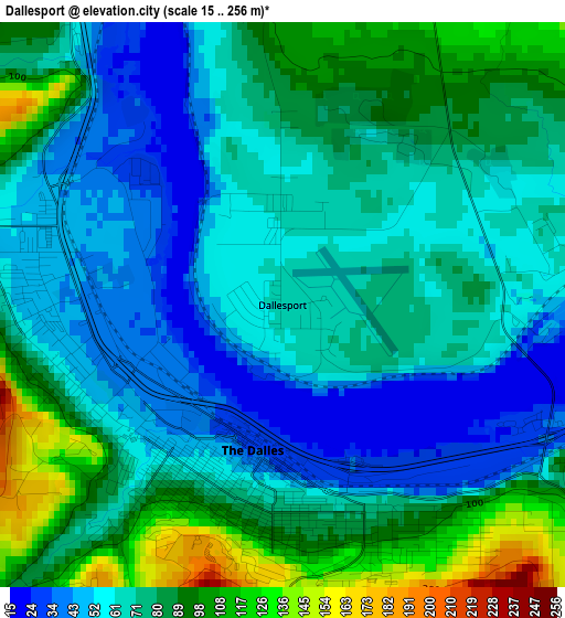 Dallesport elevation map