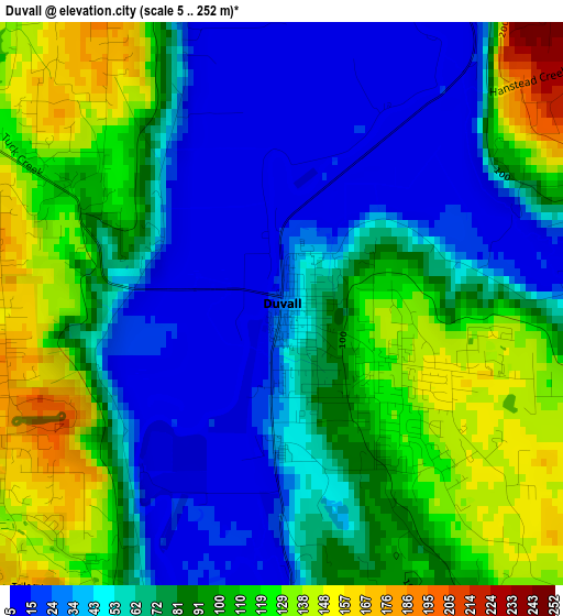 Duvall elevation map