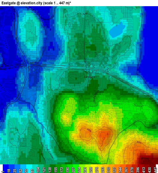 Eastgate elevation map