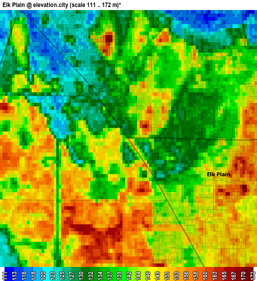 Elk Plain elevation map