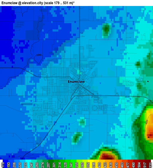 Enumclaw elevation map