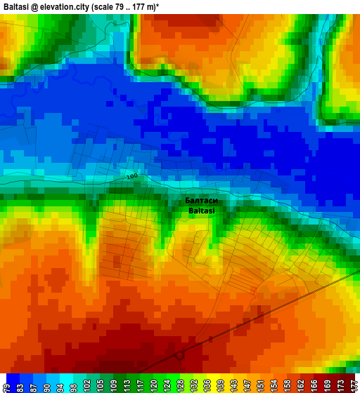 Baltasi elevation map