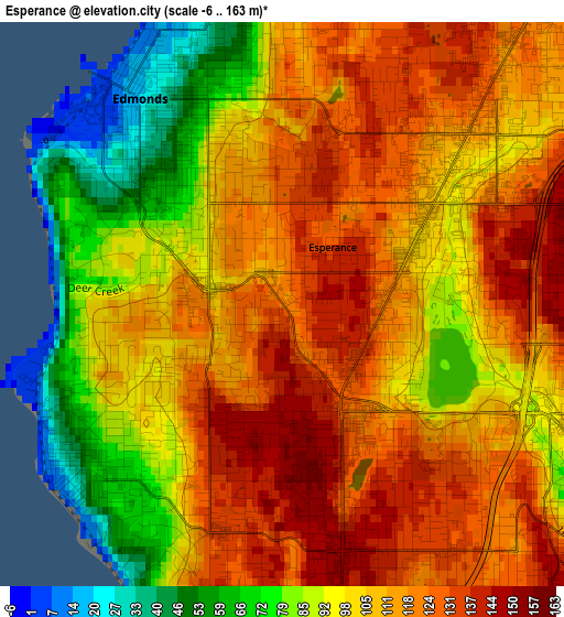 Esperance elevation map