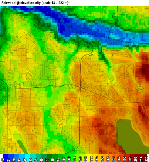 Fairwood elevation map