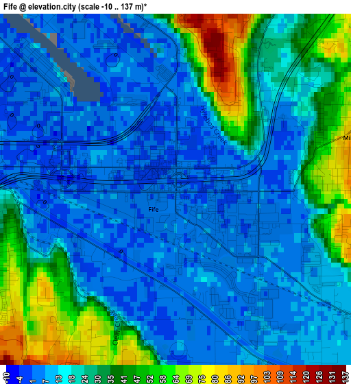 Fife elevation map