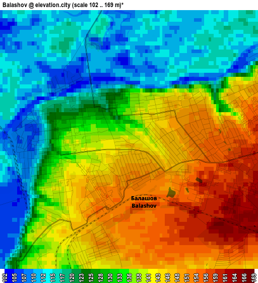 Balashov elevation map