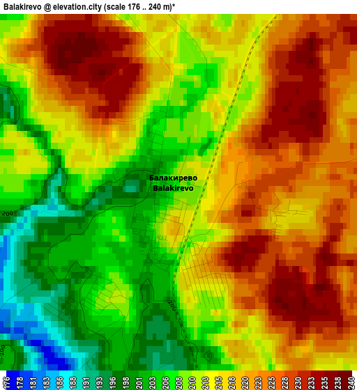 Balakirevo elevation map