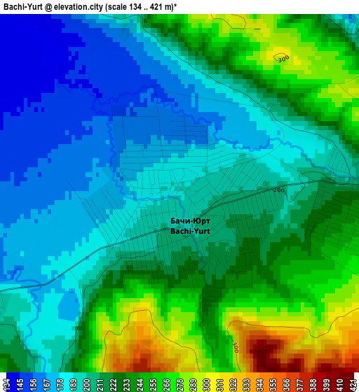 Bachi-Yurt elevation map