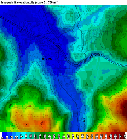 Issaquah elevation map