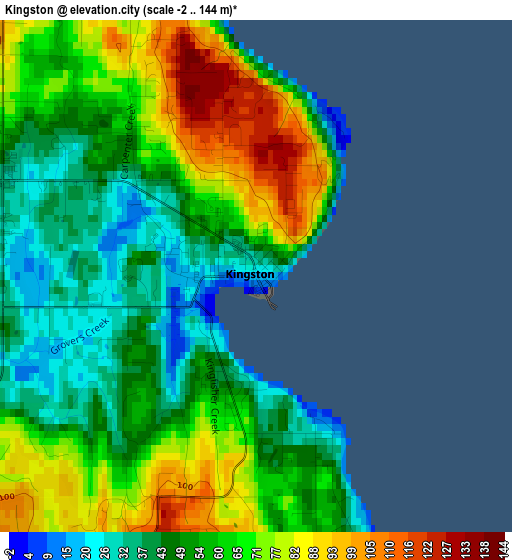 Kingston elevation map