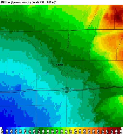 Kittitas elevation map