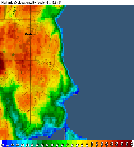 Klahanie elevation map