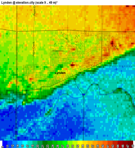 Lynden elevation map