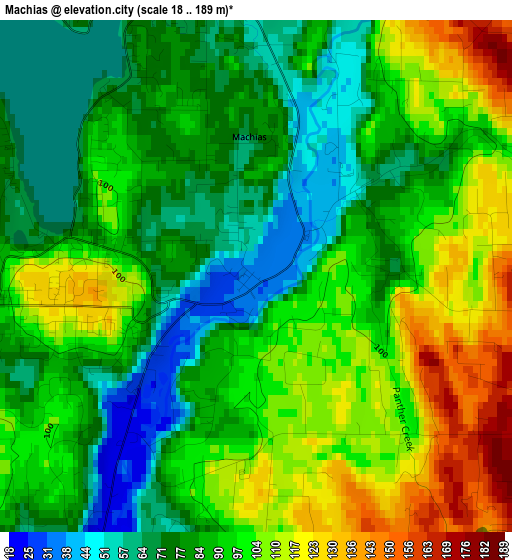 Machias elevation map