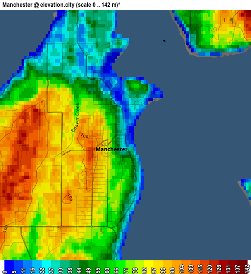 Manchester elevation map