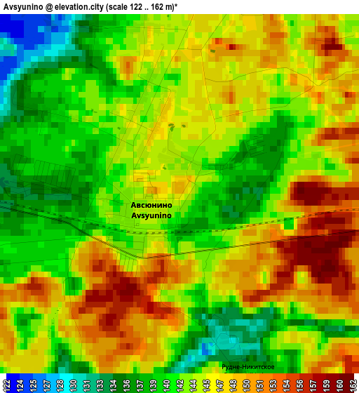 Avsyunino elevation map