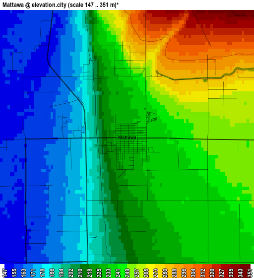 Mattawa elevation map