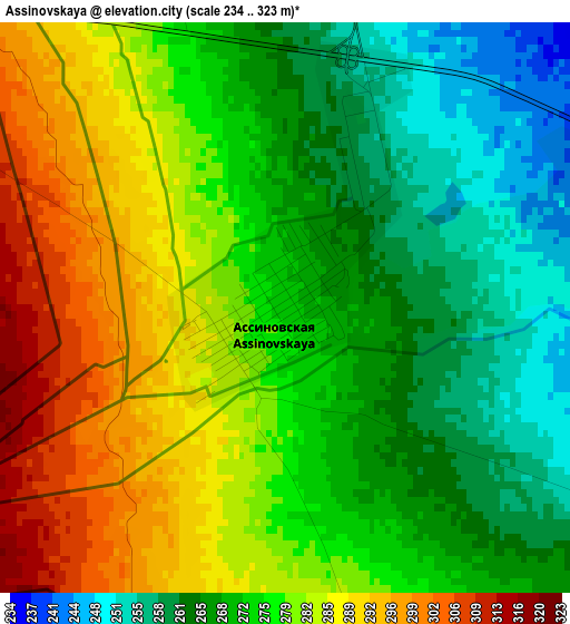 Assinovskaya elevation map