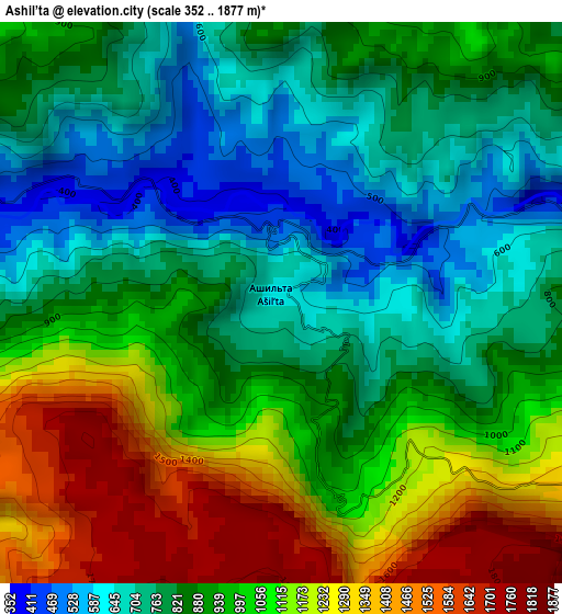 Ashil’ta elevation map