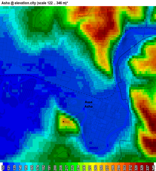 Asha elevation map