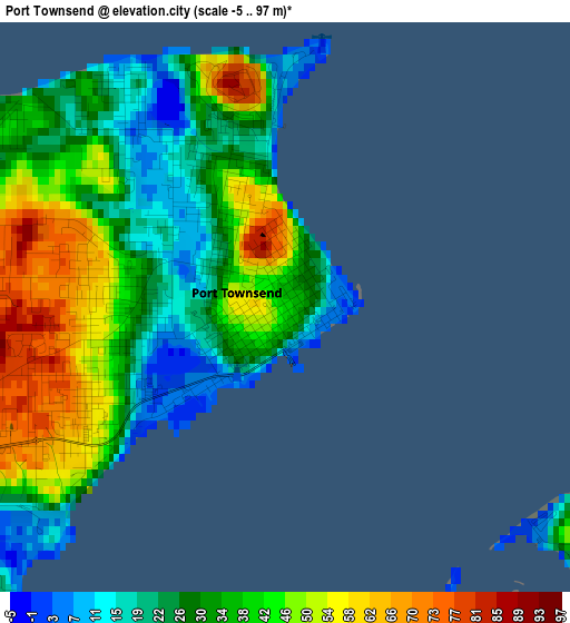 Port Townsend elevation map