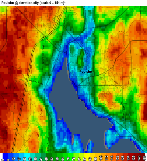 Poulsbo elevation map