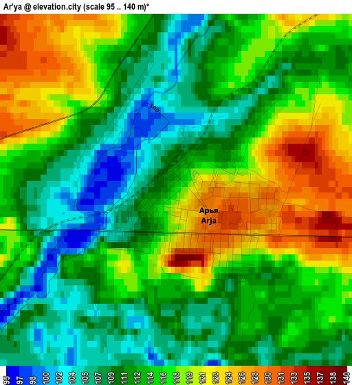 Ar’ya elevation map