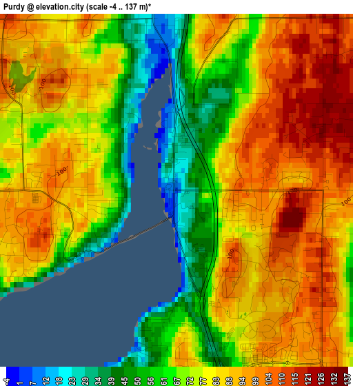 Purdy elevation map