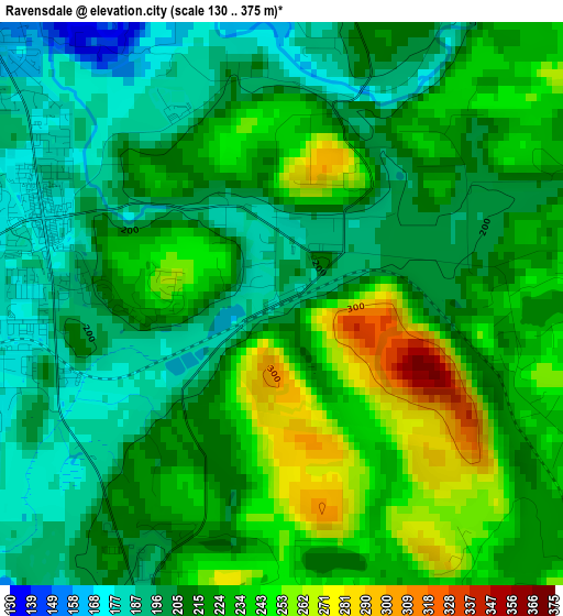 Ravensdale elevation map