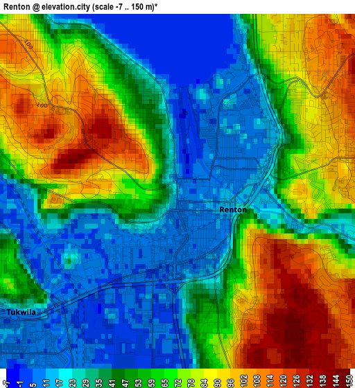 Renton elevation map